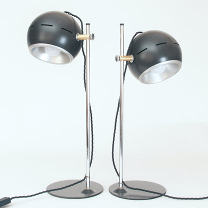 Pair of adjustable table lamps