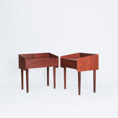 Pair of bedside tables with one drawer