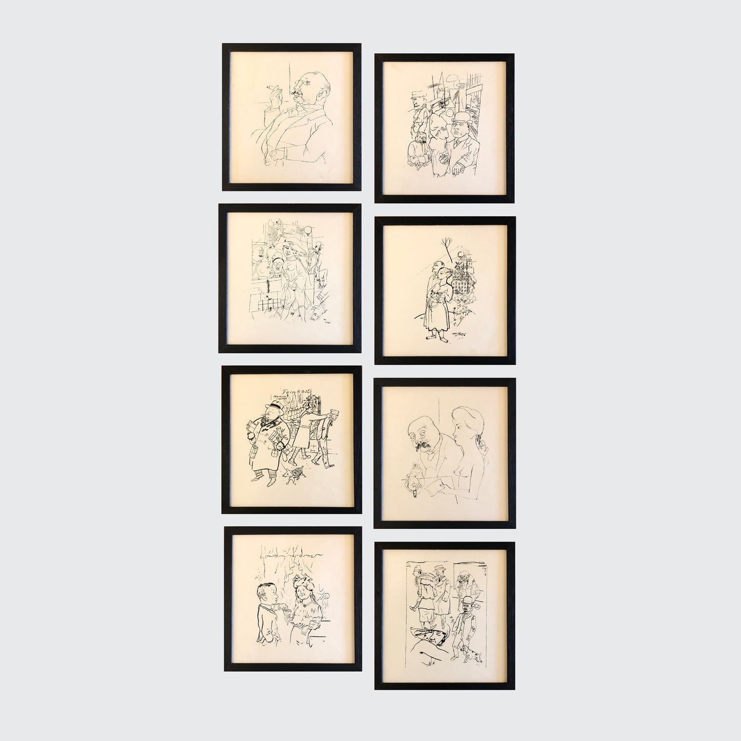 Set of 8 prints after George Grosz