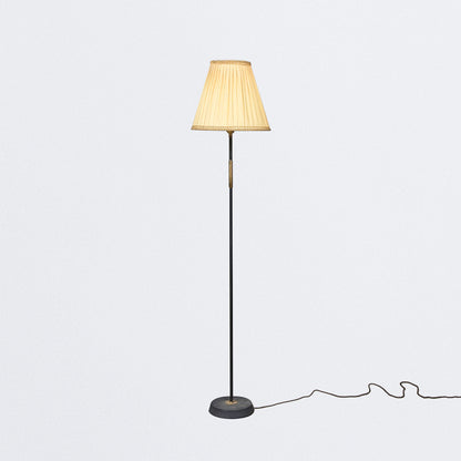 Floor lamp with pleated shade