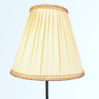 Floor lamp with pleated shade