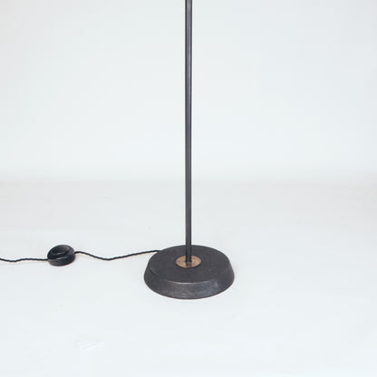 Floor lamp with pleated shade