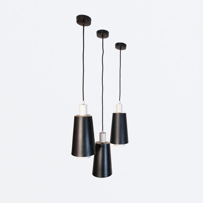 3 black and white pendants