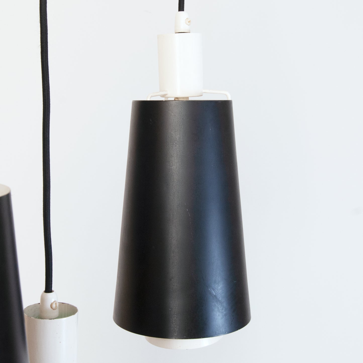 3 black and white pendants